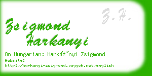 zsigmond harkanyi business card